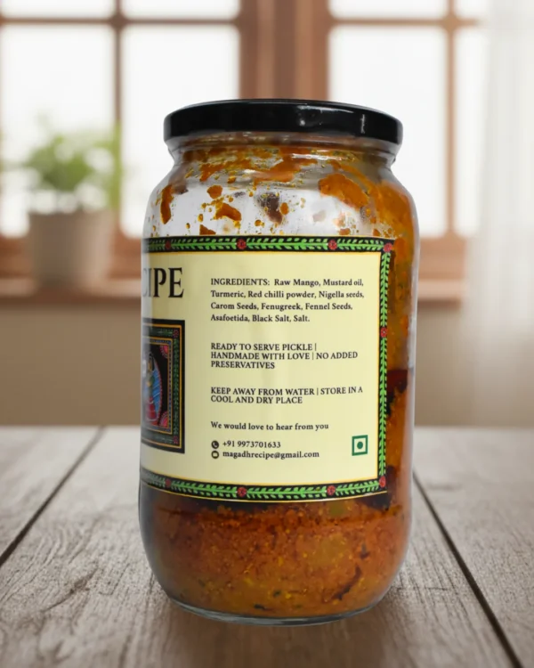 mango pickle 800g back