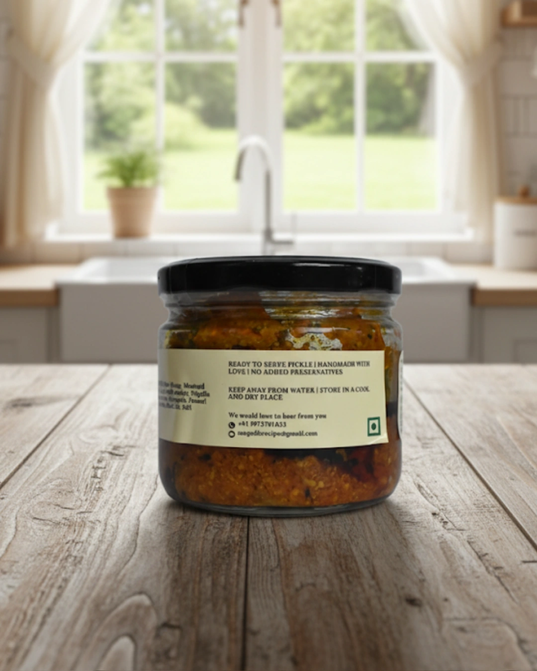Mixed Vegetable pickle 200g back