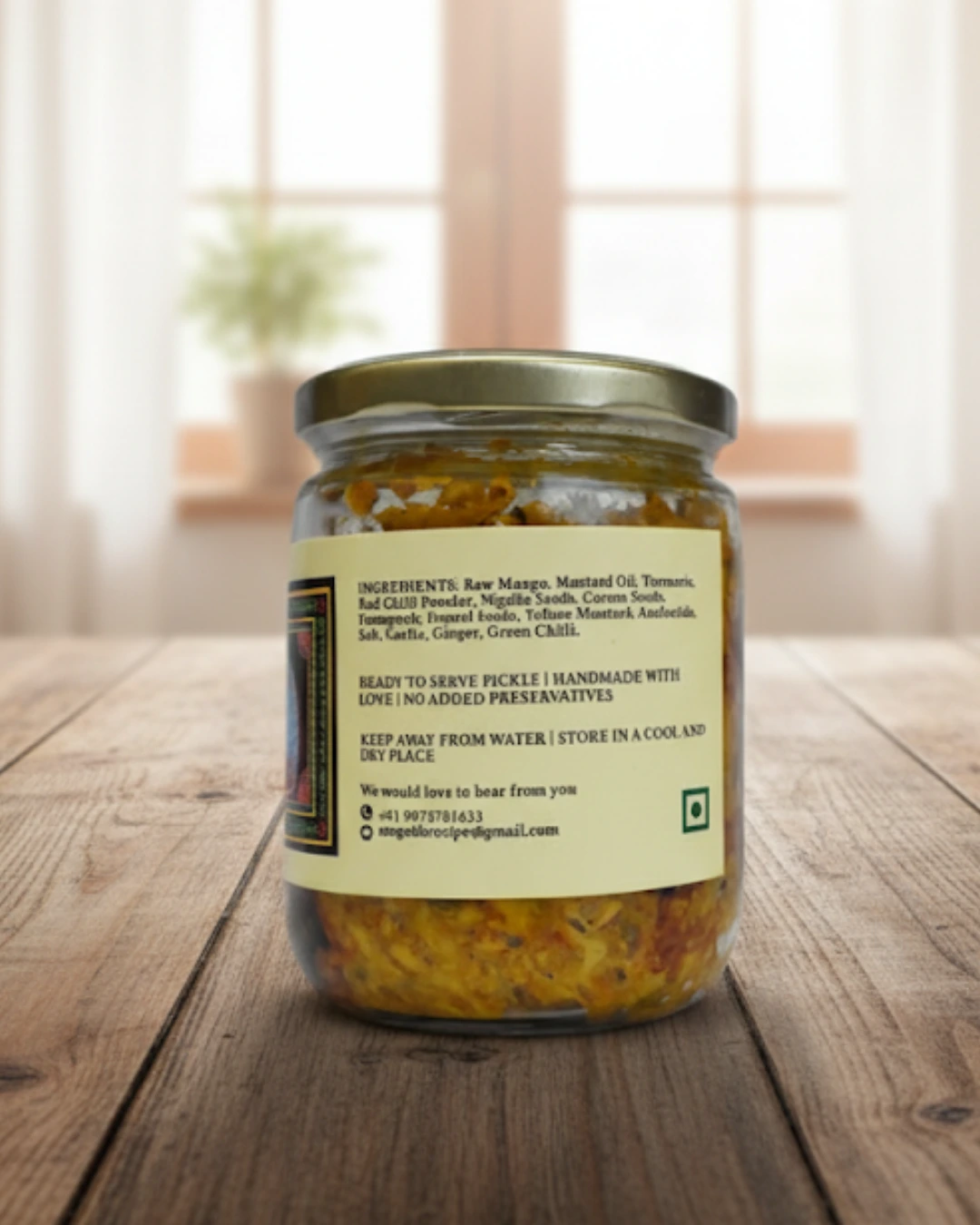 kuccha aam pickle 400g back