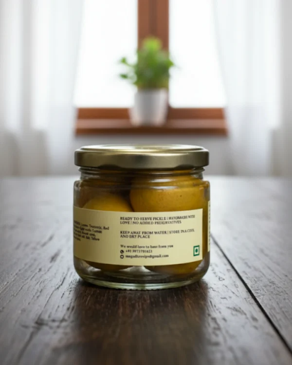lemon pickle 200g back